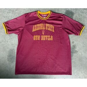 Mens Sz XXL Arizona State Sun Devils Red Short Sleeve Jersey Mesh